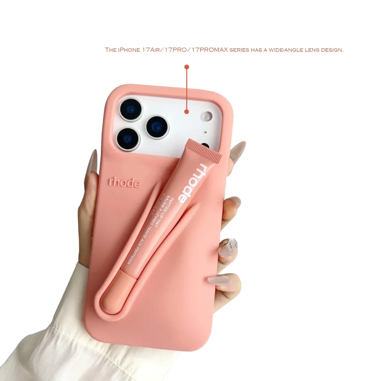 iPhone 13, 14, 15, 16, 17 Pro Max, Pro Etui med Lip Gloss Sæt