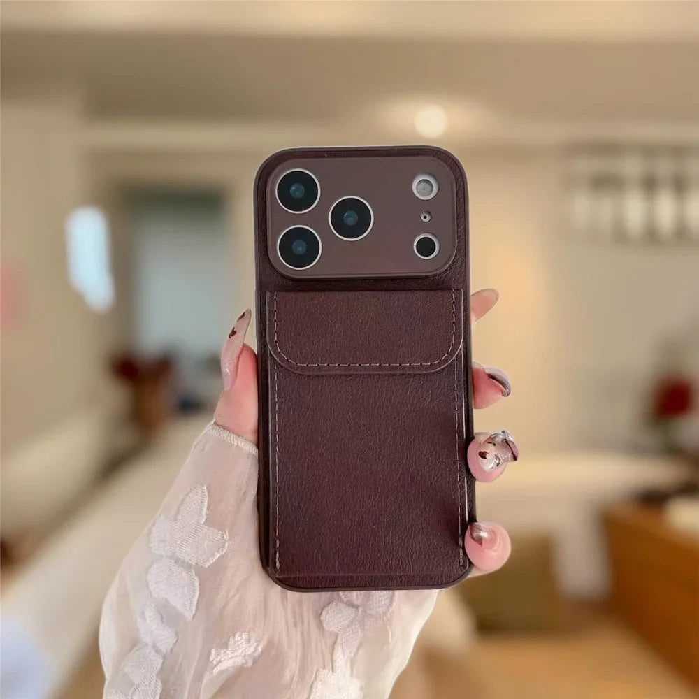 iPhone 11, 12, 13, 14, 15, 16, 17, XR, Pro Max, Pro Kortholder Etui Slankt Design