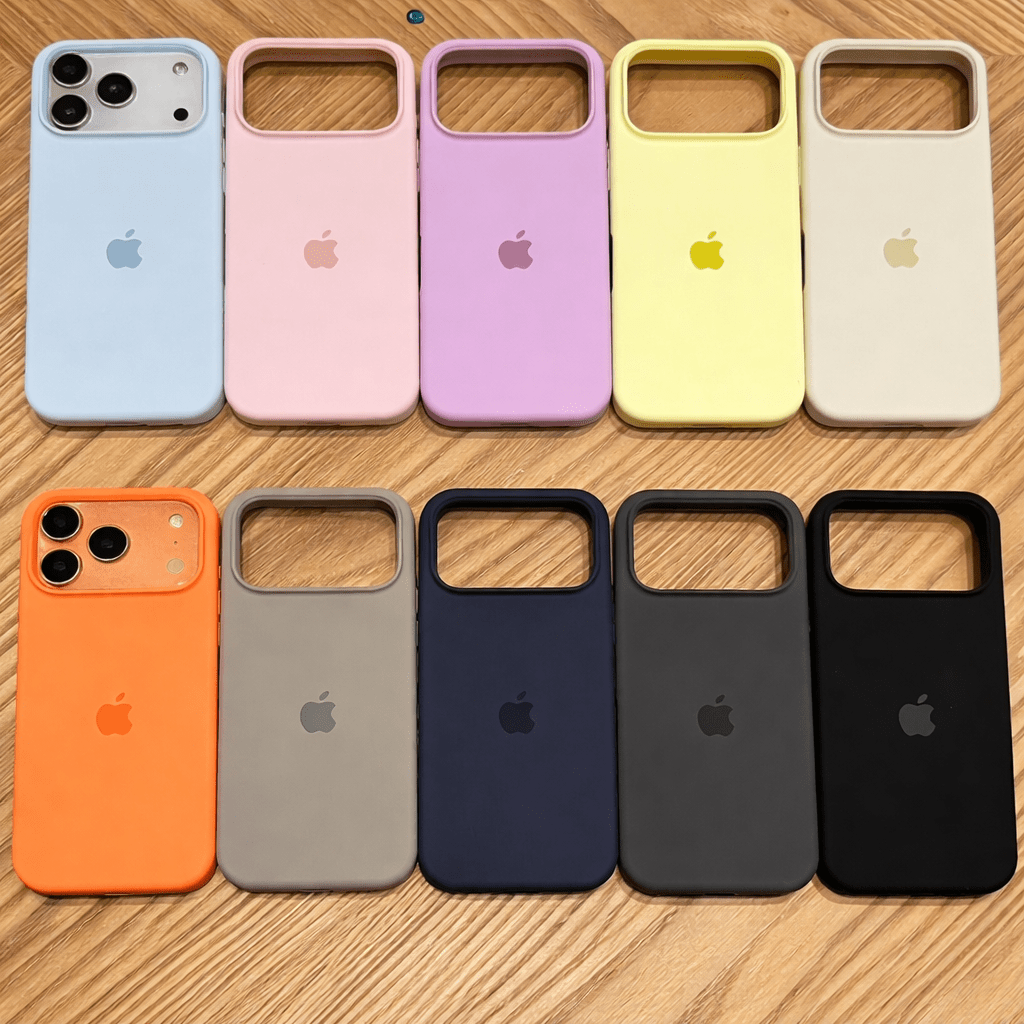 iPhone 14,15,16, Pro, Pro Max, Plus Silikone Etui Med Blød Overflade Design
