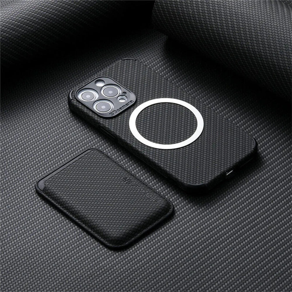 iPhone XR,11,12,13,14,15, Mini Pro, Pro Max Wallet Case Med Magnetisk Kortholder