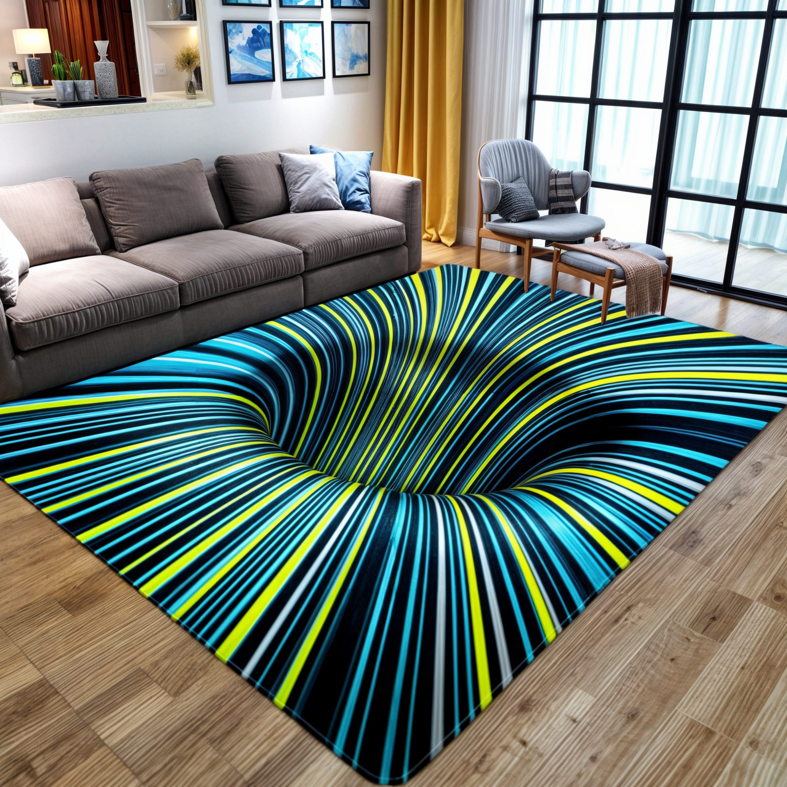 Geometrisk illusionsmåtte