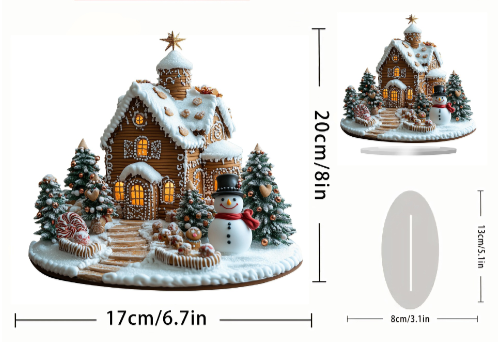 Strålende Peberkagehus – Charmerende juleborddekoration med belysning