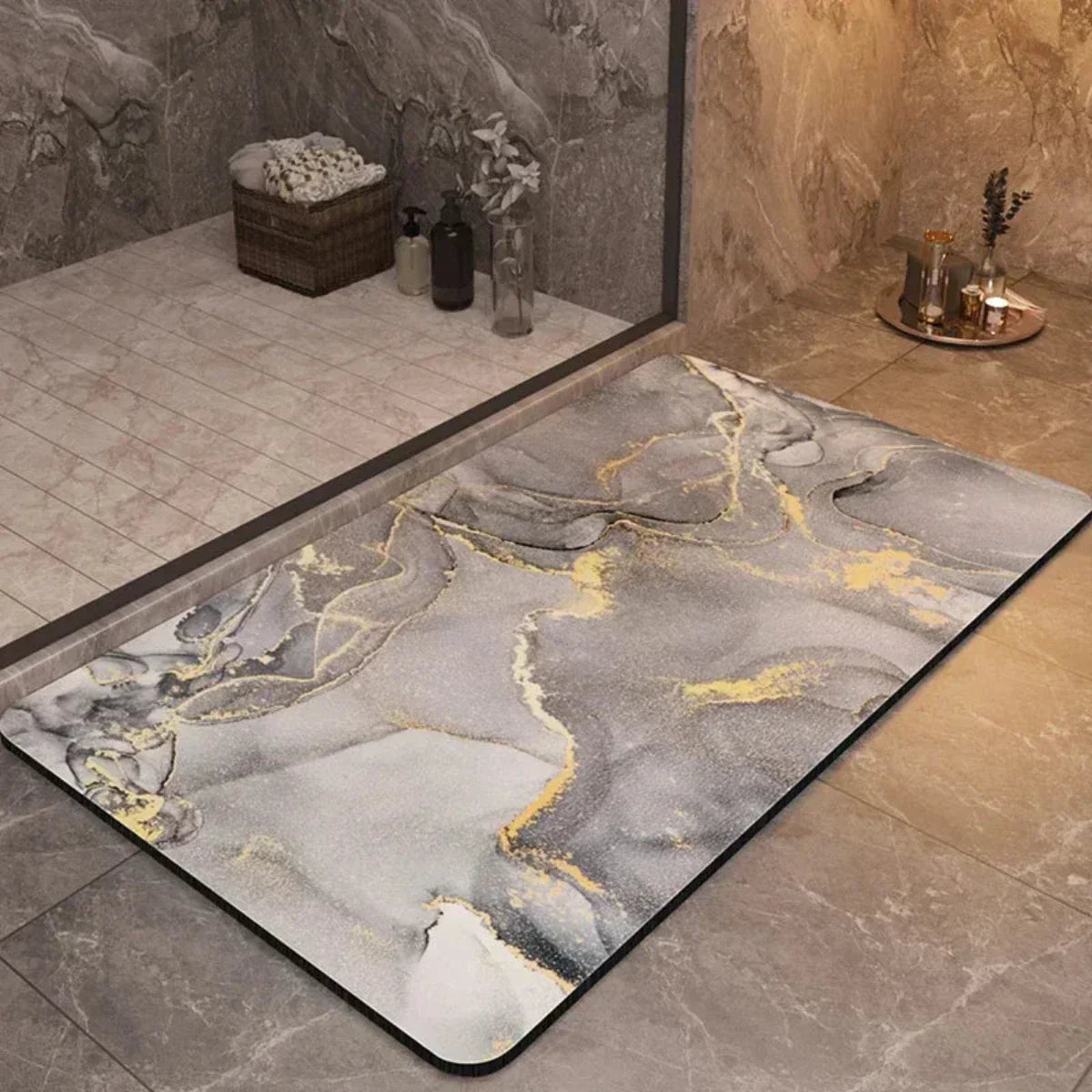 Antiskrid Bade måtte med Ultra-Absorberende Funktion – Den SikreTør Mat