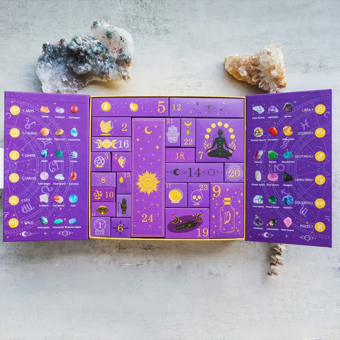 Halloween Crystal Advent Calendar 31 Days - Natural Stone Collection