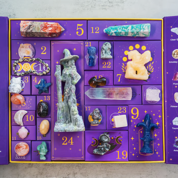 Halloween Crystal Advent Calendar 31 Days - Natural Stone Collection
