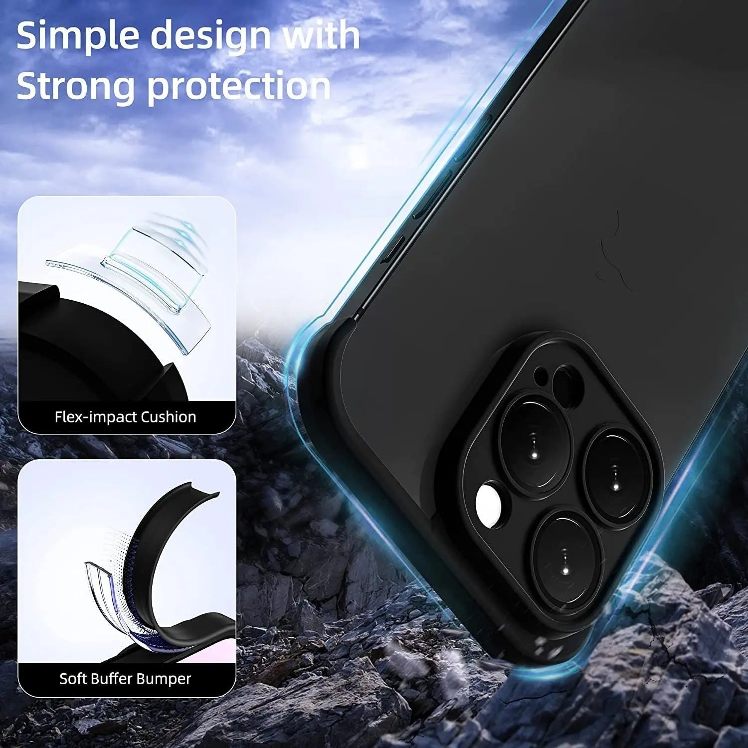 ArmorEdge Max – Robust iPhone Beskyttelsesskal med Forhøjede Kanter