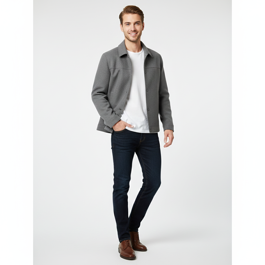 Hudson Herre Uld Fitted Frakke – Moderne Design & Tidøs Elegance