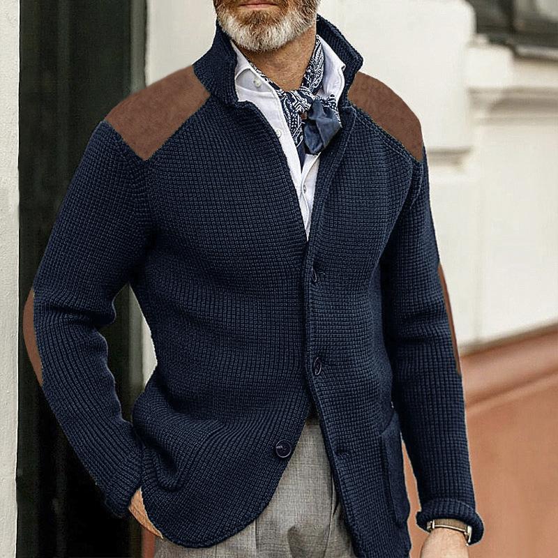 Edward Blazer Herre Vintage – Elegant Ståkrave, Lange Ærmer & Tidløst Design