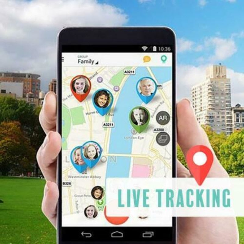 KidLocate | Mini GPS-tracker til børn med realtidsplacering og SOS-funktion