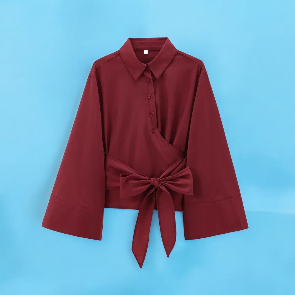 Langærmet Kimono bluse til kvinder