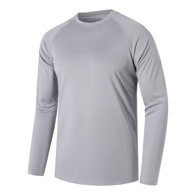 Langærmet T-shirt i bomuld til mænd