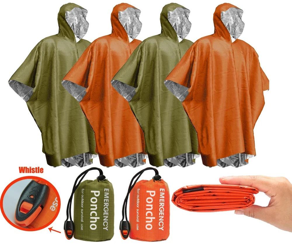 3-i-1 poncho regnfrakke