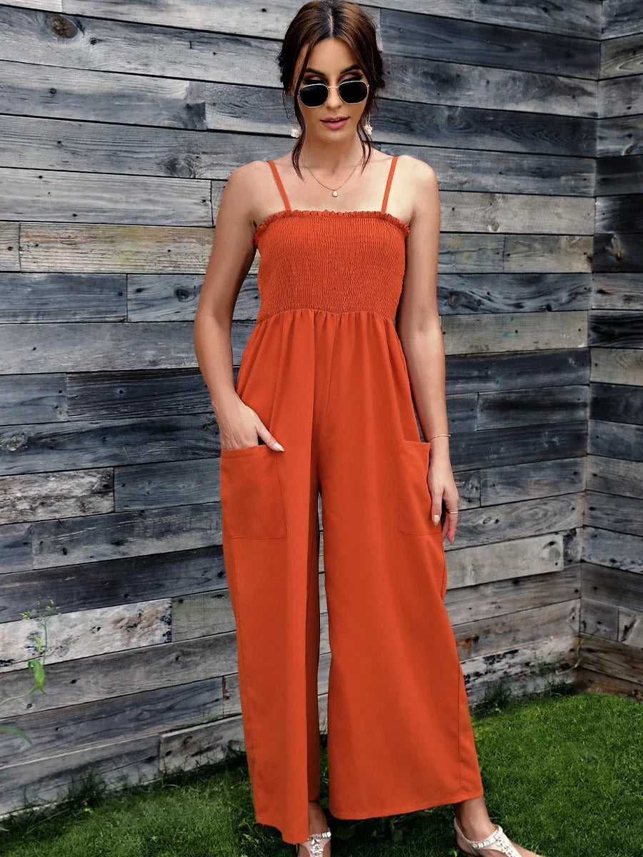 Vintage Spaghetti Strap Romper til kvinder
