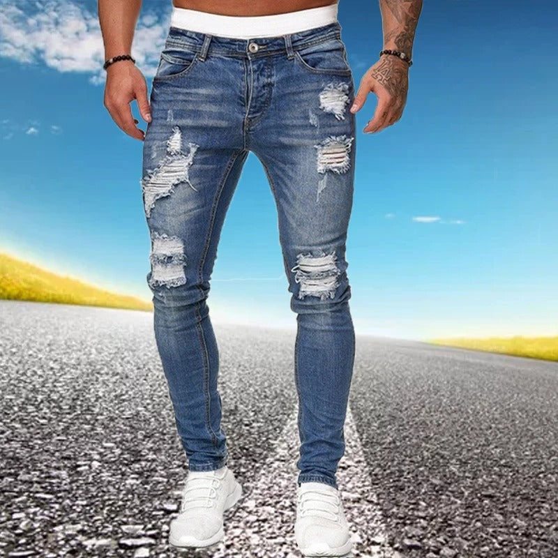 Ripped skinny jeans til mænd