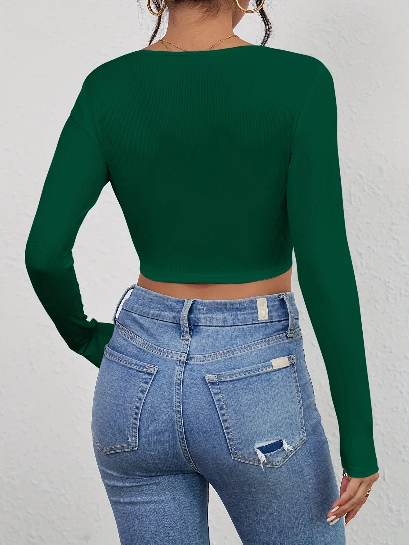 Kvinders firkantet hals Slim Fit T-shirt