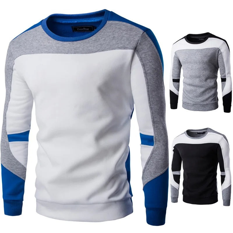 Afslappet sweatshirt med rund hals til mænd
