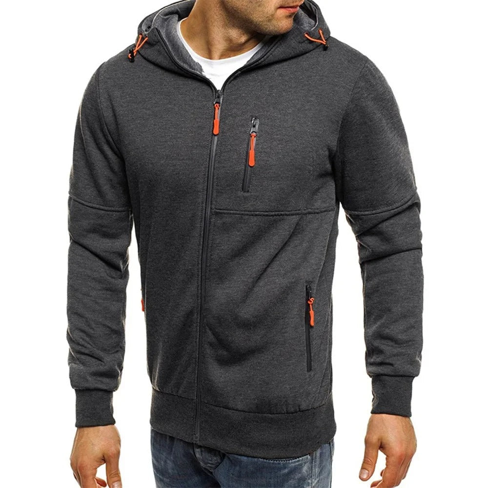 Afslappet sweatshirt med hætte til mænd