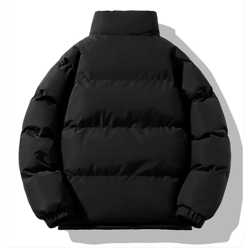 Tyk fleece-jakke med ståkrave til mænd