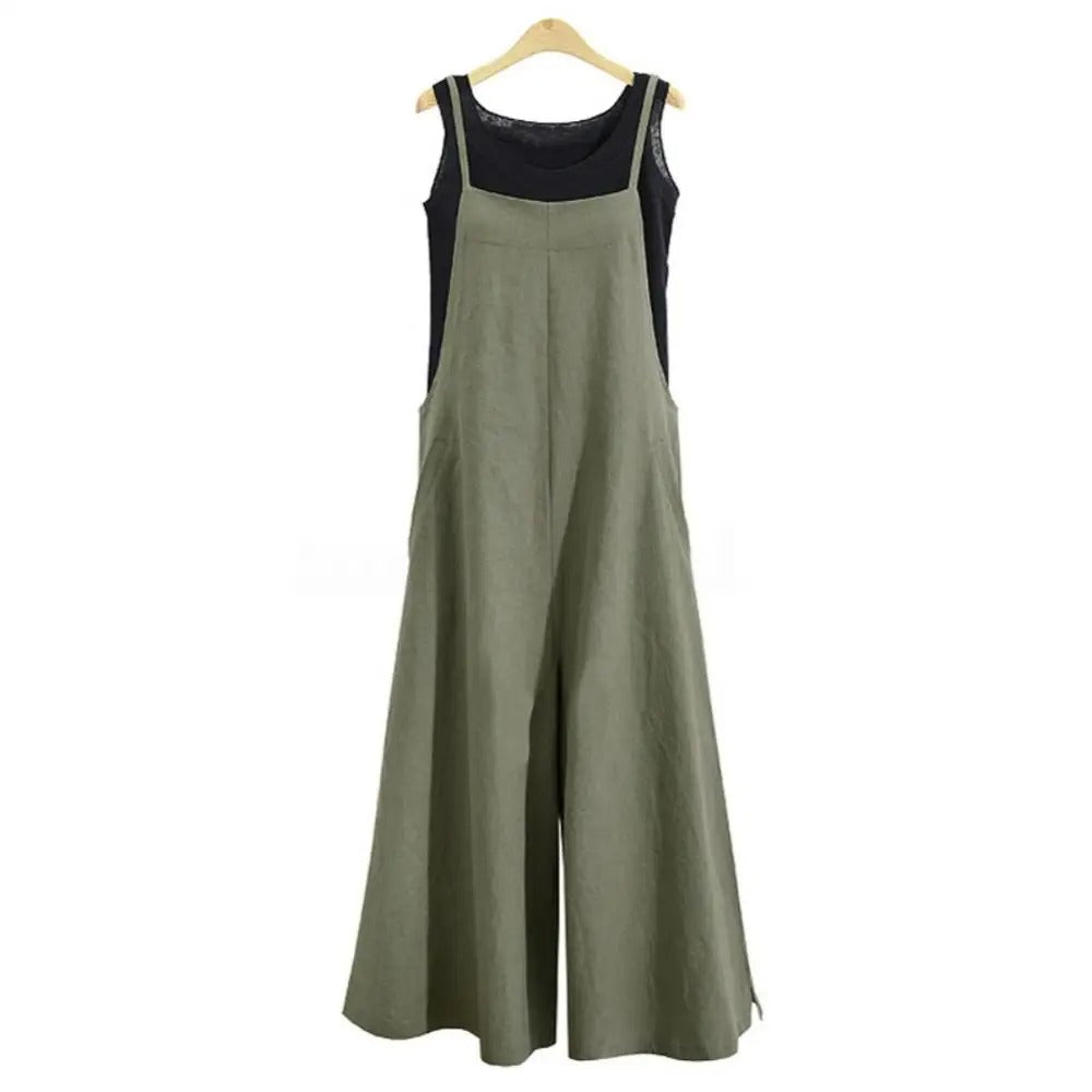 Kvinders overall ærmeløs løs jumpsuit