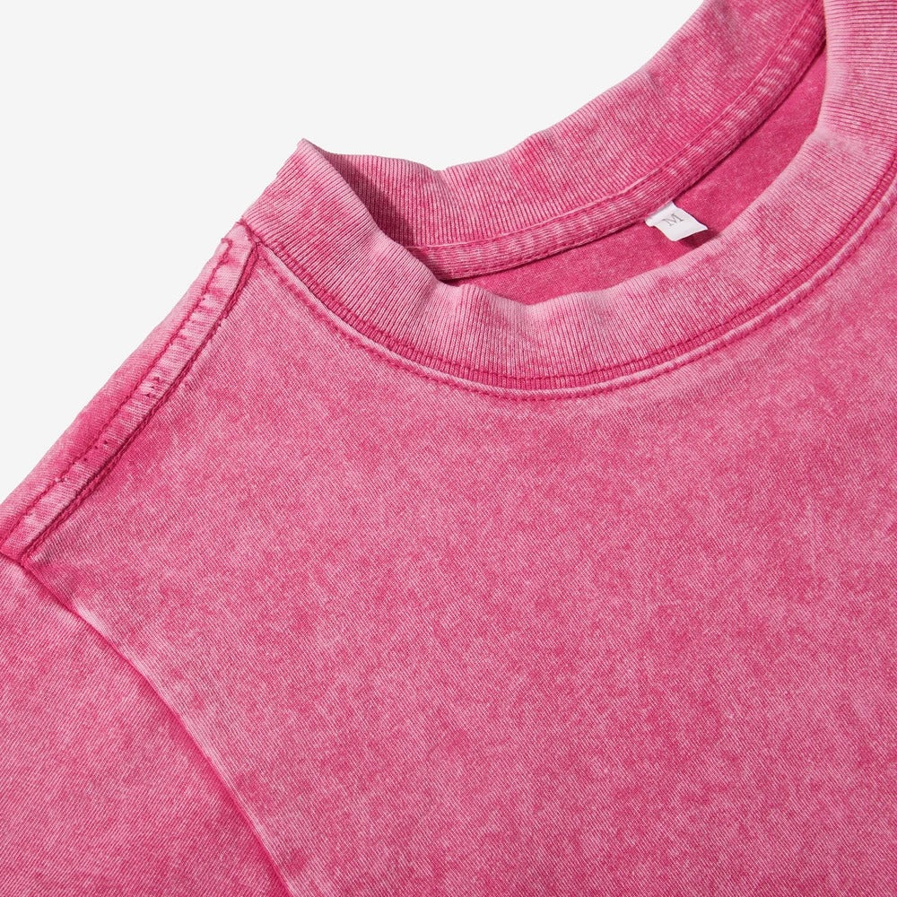 Ensfarvet Slim Washed T-shirt til kvinder