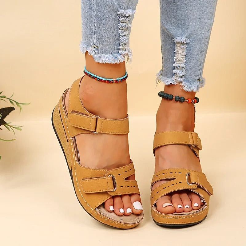 Kvindernes PU Chunky Platform Walking Sandals