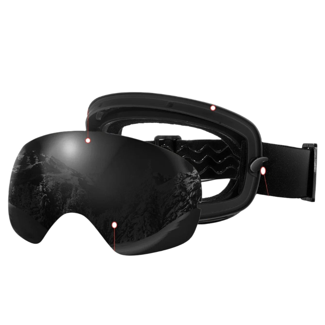 Dobbeltlags anti-dug skibriller