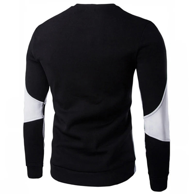 Afslappet sweatshirt med rund hals til mænd