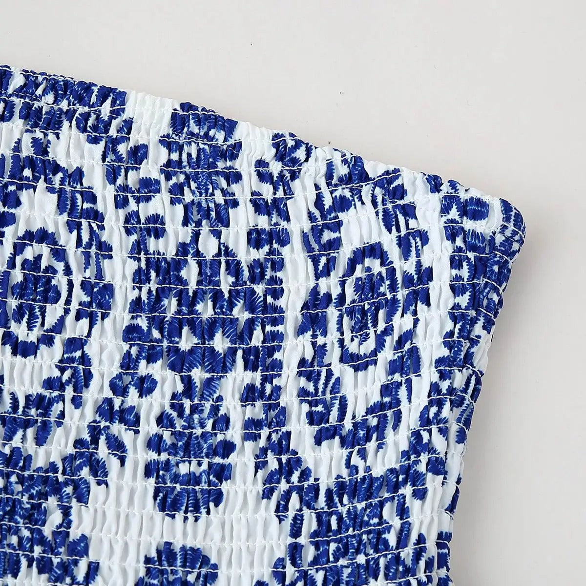 Blomsterprint Flæsede Crop Top