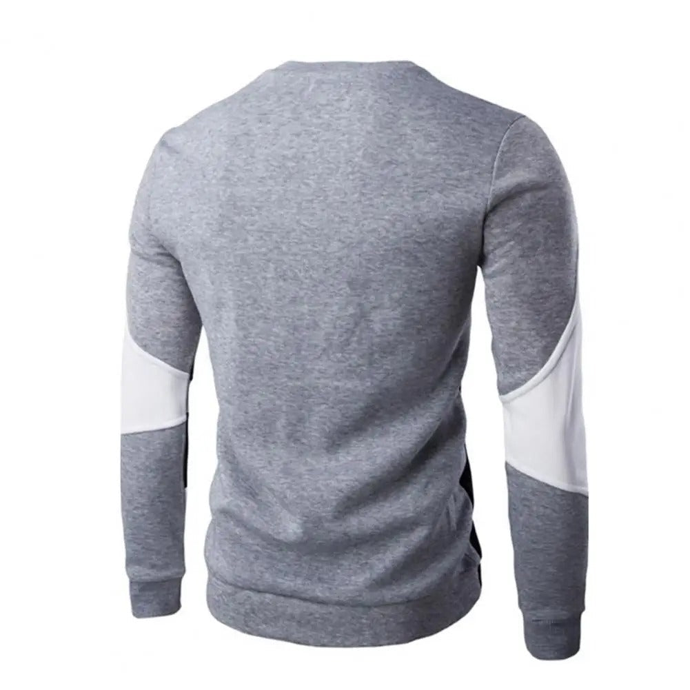 Afslappet sweatshirt med rund hals til mænd