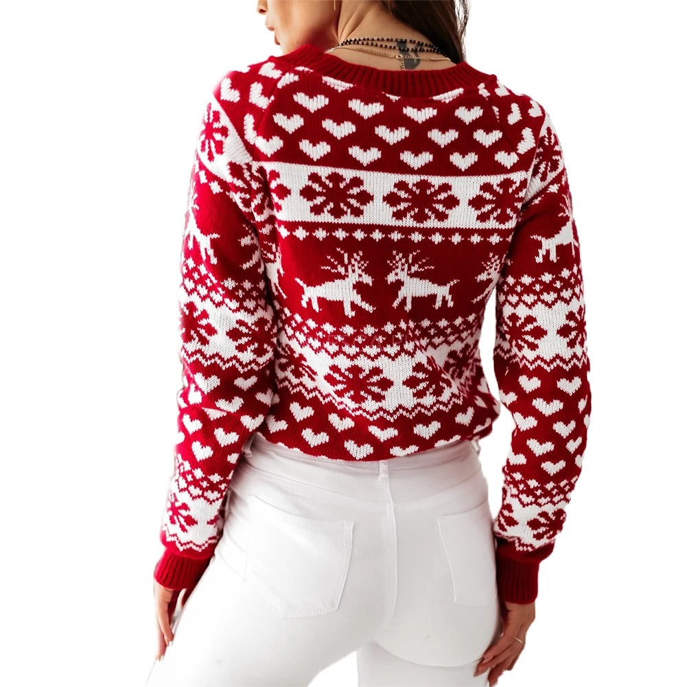 Strikket julesweater til kvinder