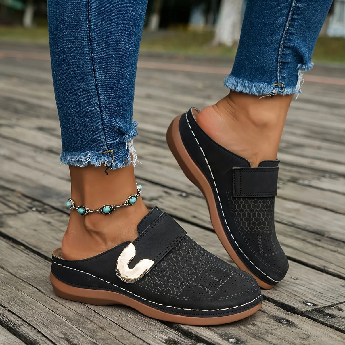 Slip-On Wedge Platform Sandaler til kvinder