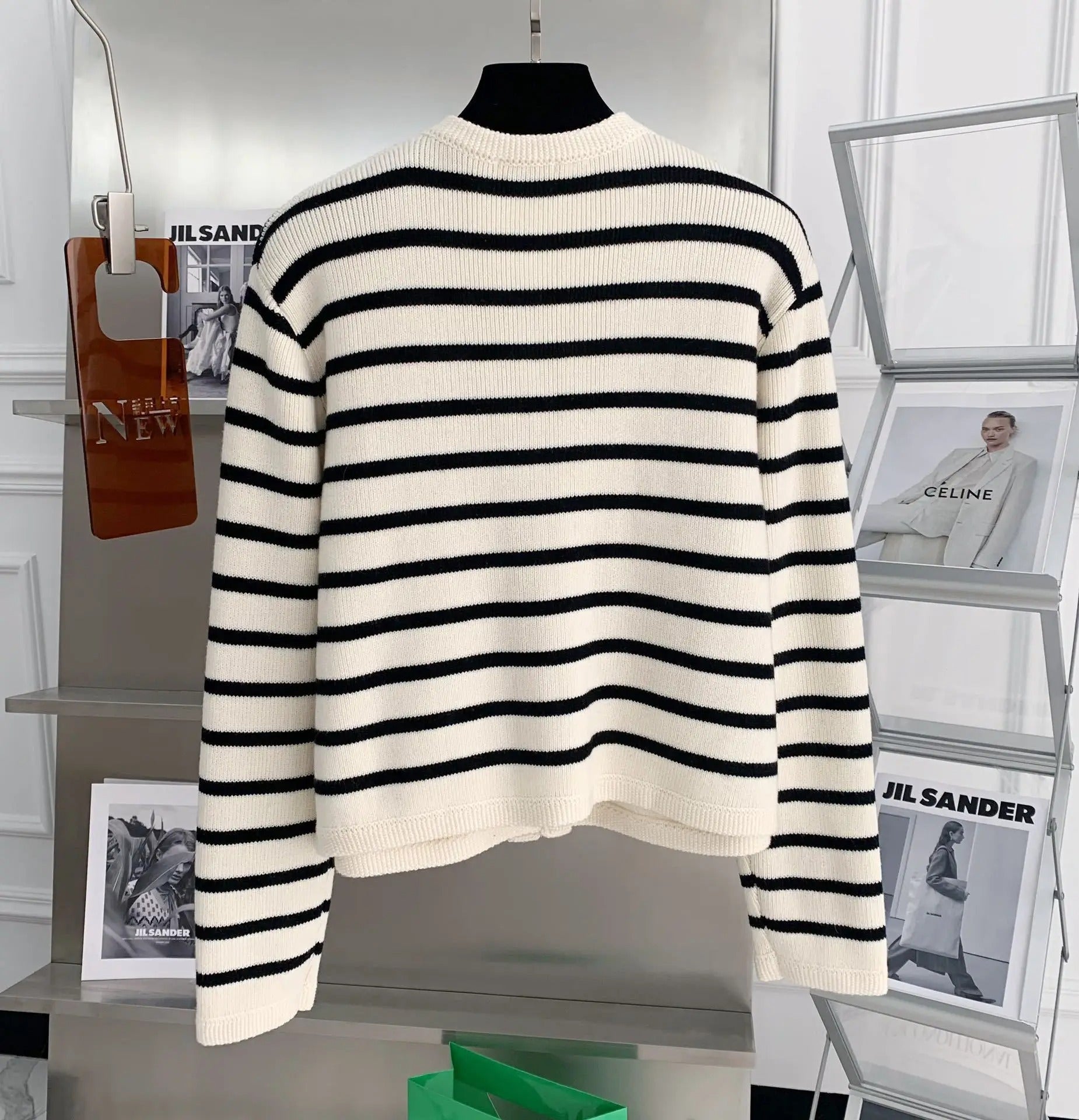 Stribet cardigan til kvinder