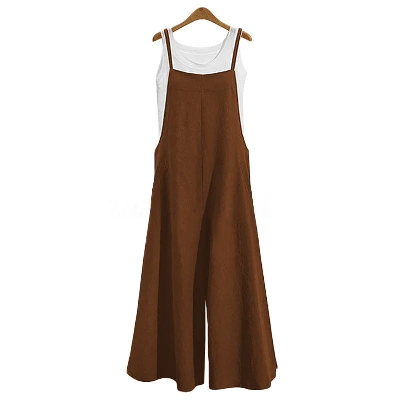 Kvinders overall ærmeløs løs jumpsuit