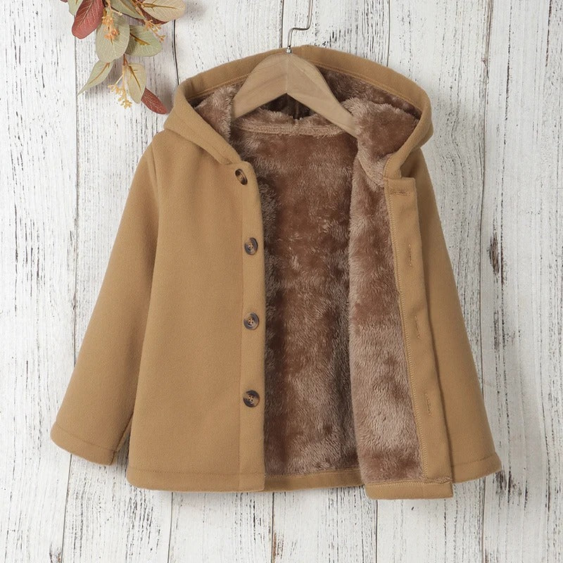 Tyk fleece vinterfrakke til piger