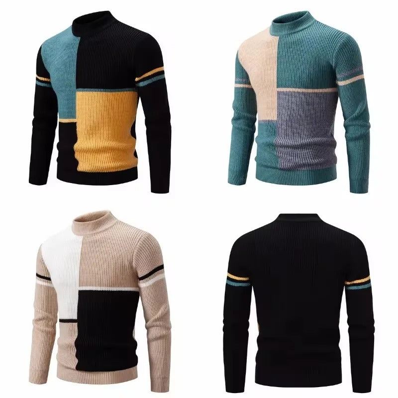 Varm strikket sweater til mænd