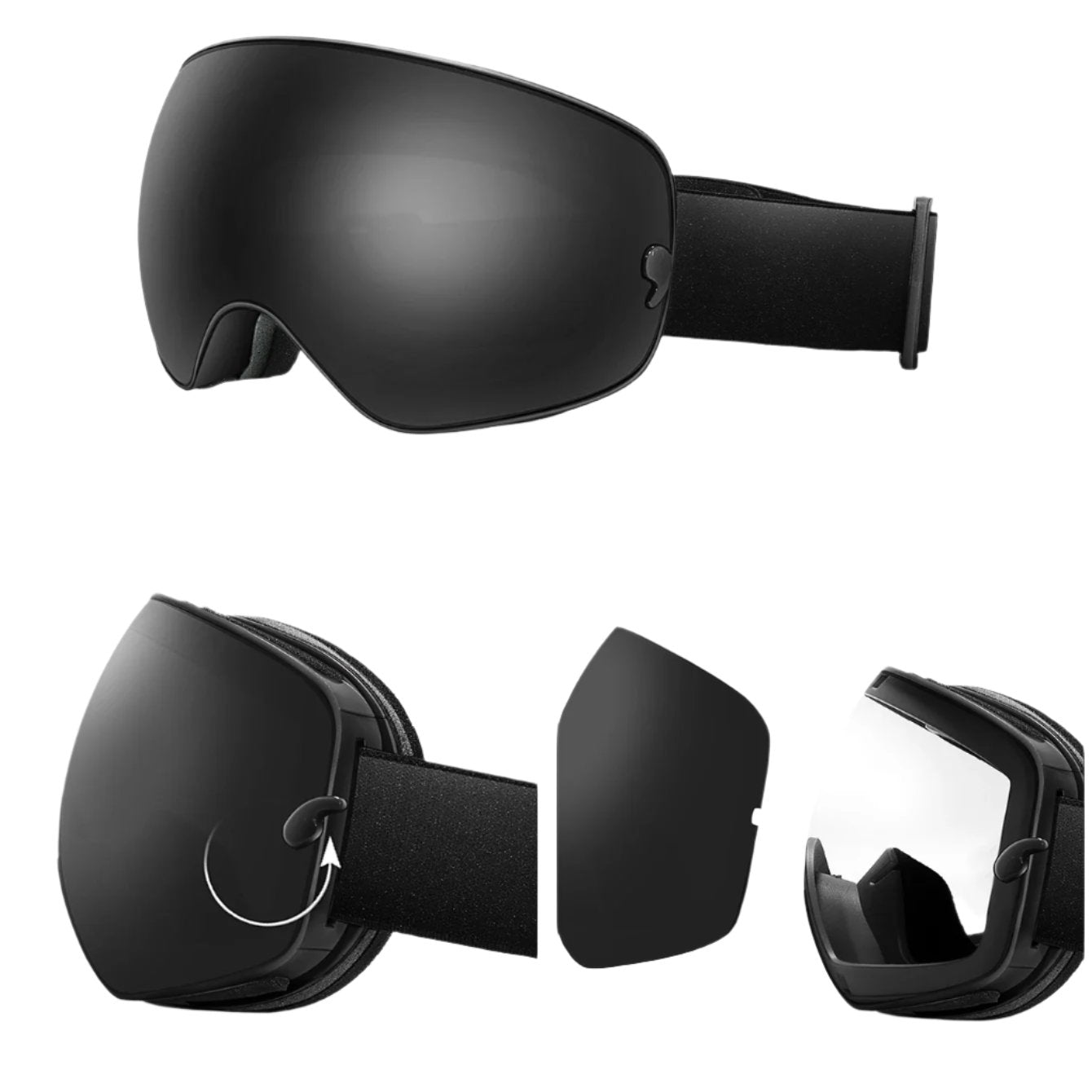 Dobbeltlags anti-dug skibriller