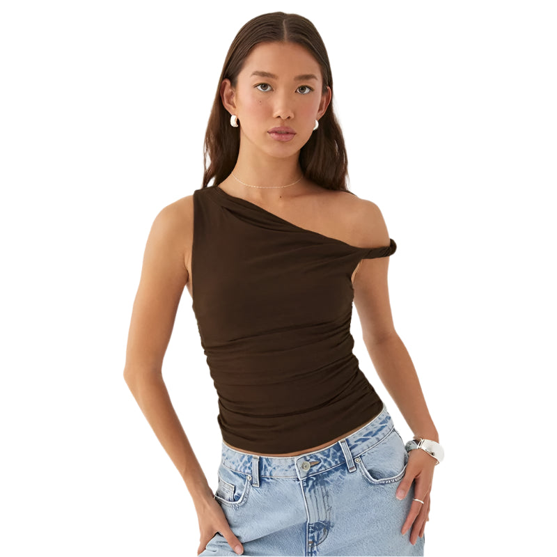 Off-shoulder crop tank top til kvinder