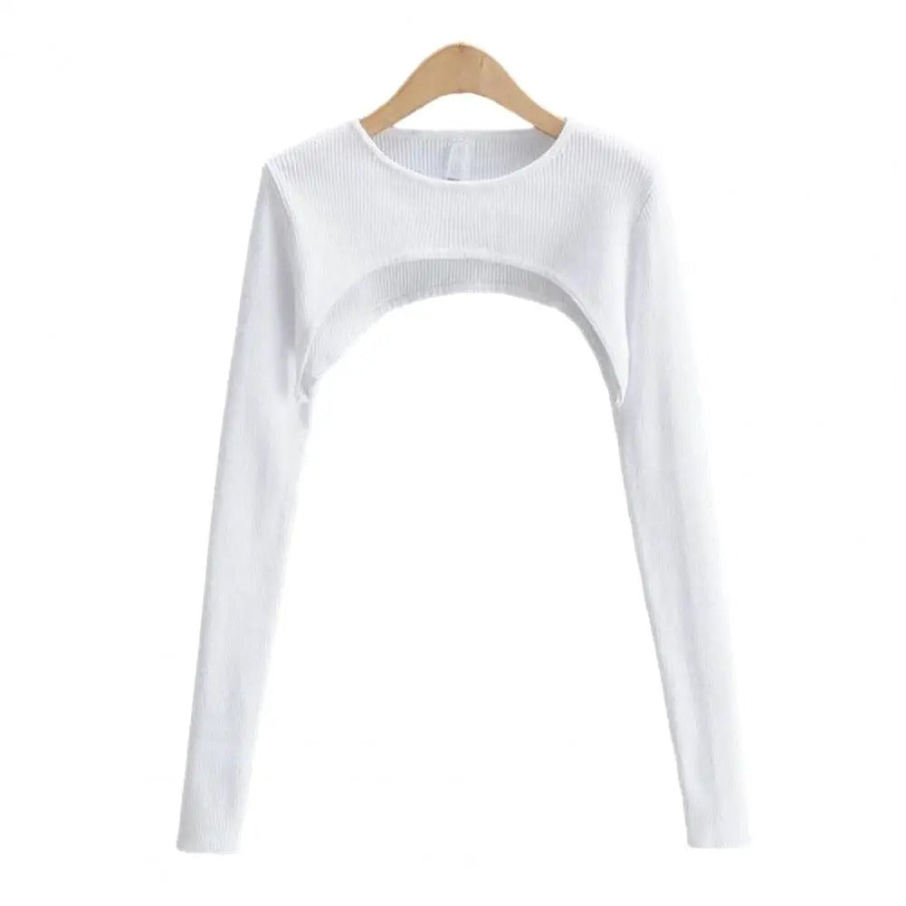 Blød strikket Crop Top til kvinder