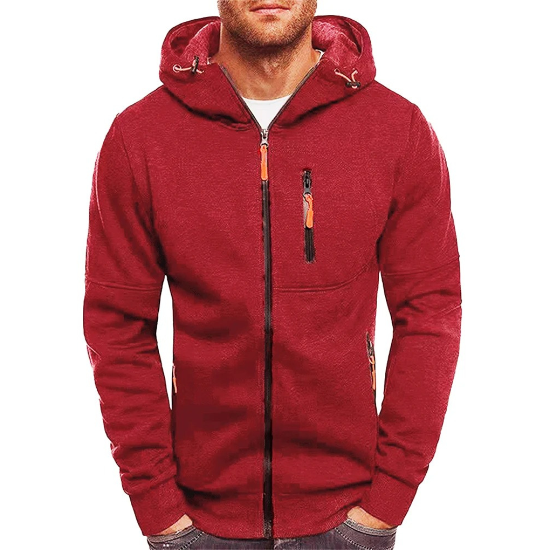 Afslappet sweatshirt med hætte til mænd