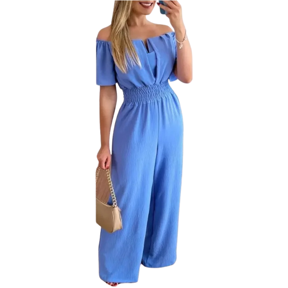 Off Shoulder Jumpsuit med brede ben til kvinder