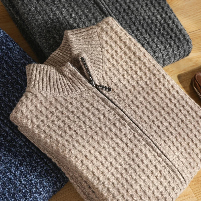 Danny Herre Merino Uld Vest – Fuldt Lynlås, Åndbar & Termisk Komfort