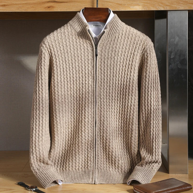 Danny Herre Merino Uld Vest – Fuldt Lynlås, Åndbar & Termisk Komfort