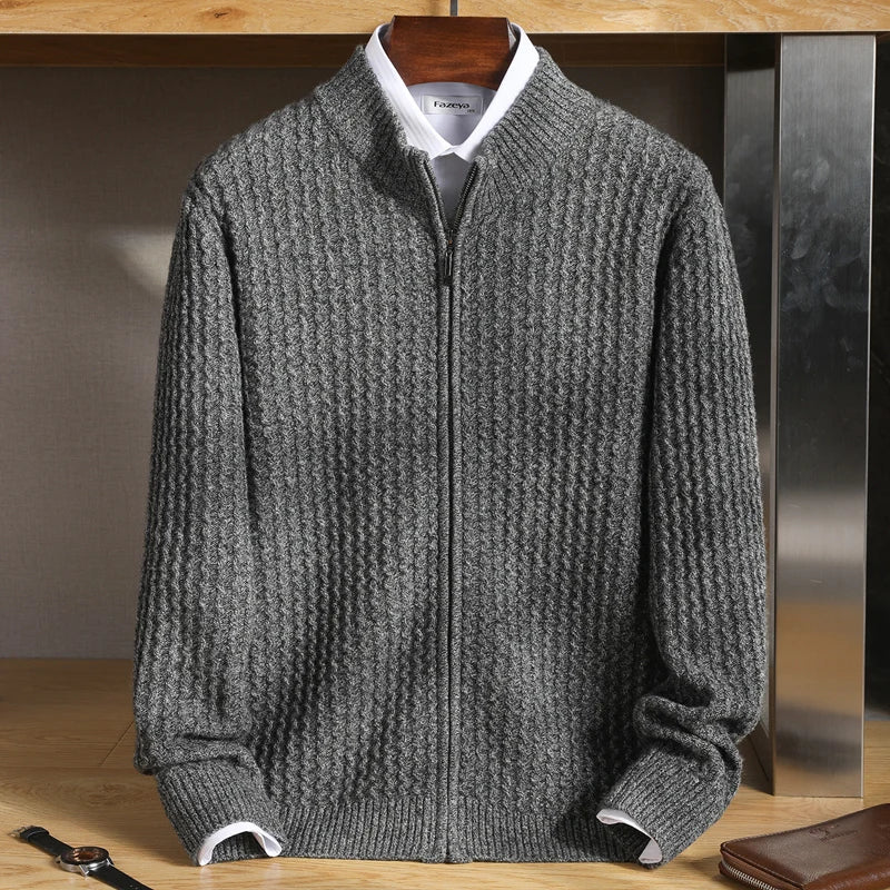Danny Herre Merino Uld Vest – Fuldt Lynlås, Åndbar & Termisk Komfort