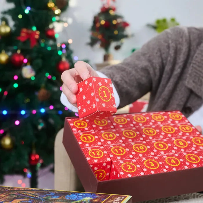 FamilieJoy Julekalender 2025 | Udfordrende overraskelser til alle med Stitch, Fodbold, Puslespil & Krystaller