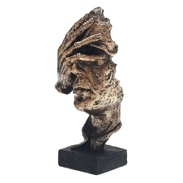 Abstrakt Guld Skulptur "NordicLijn" – Moderne Skandinavisk Dekoration