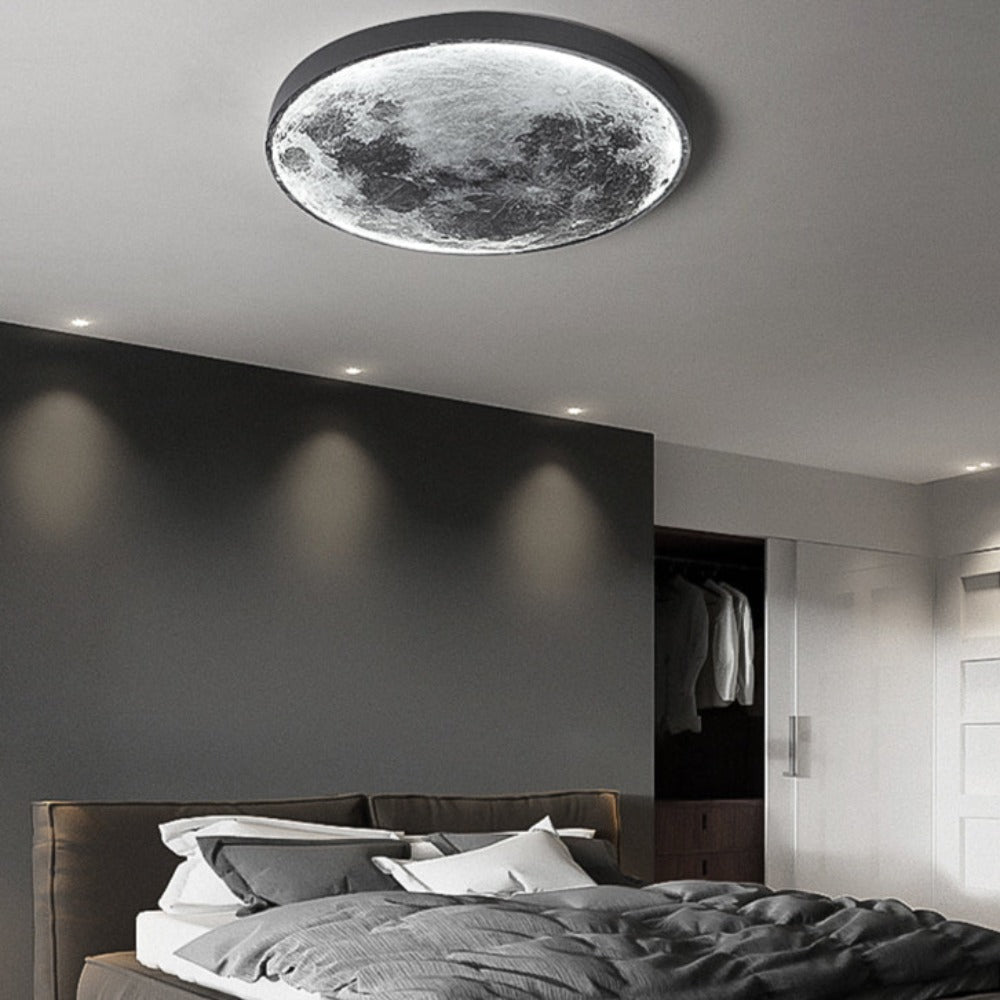 3D LED Loftlampe Måne og Jord - Dæmpbar Stemningsbelysning