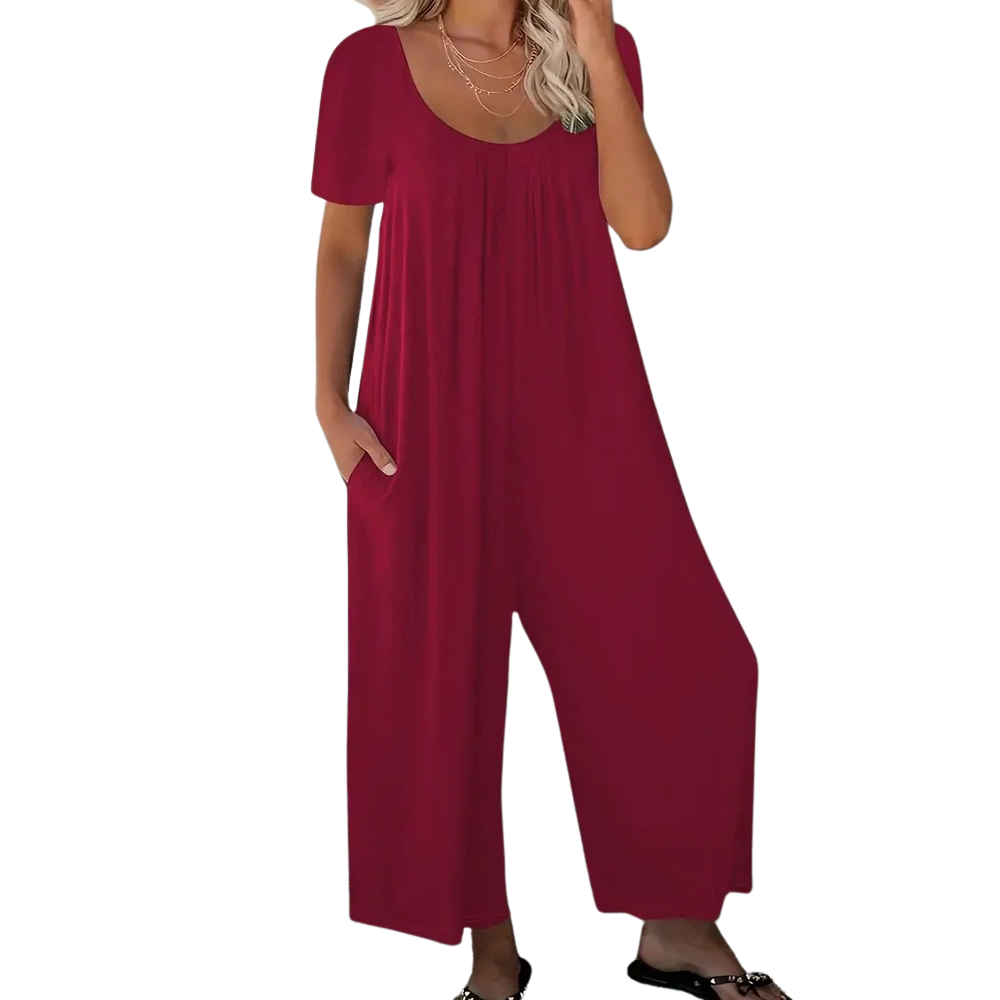 Sommerchik ensfarvet jumpsuit
