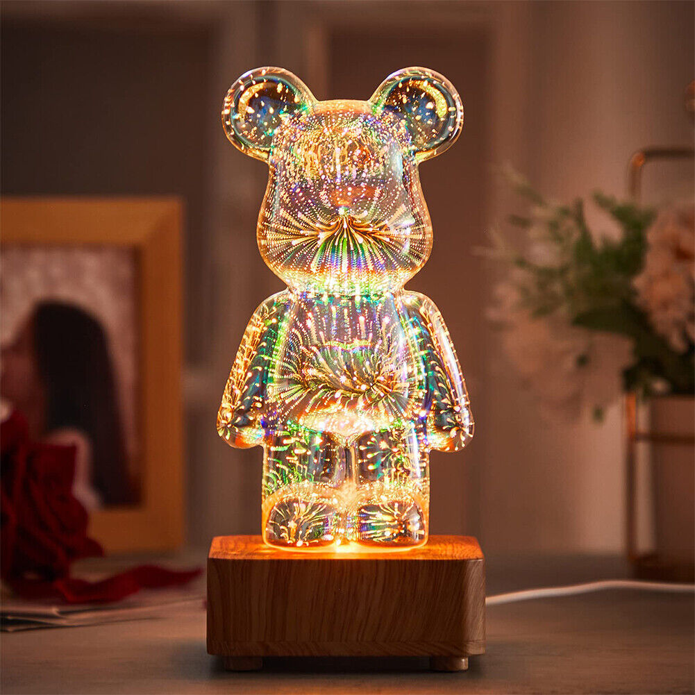 3D GlowBear - Et betagende 3D fyrværkeri effekt i forskellige farver-zarada.dk