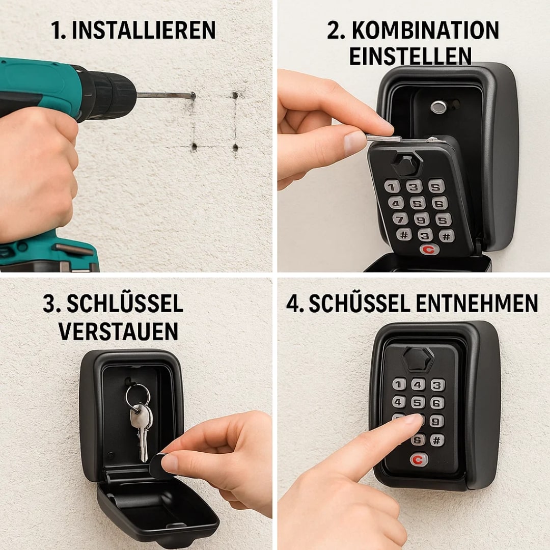 Nøgleskuffe Udenfor | Nøglesafe med kode | SafeHaus