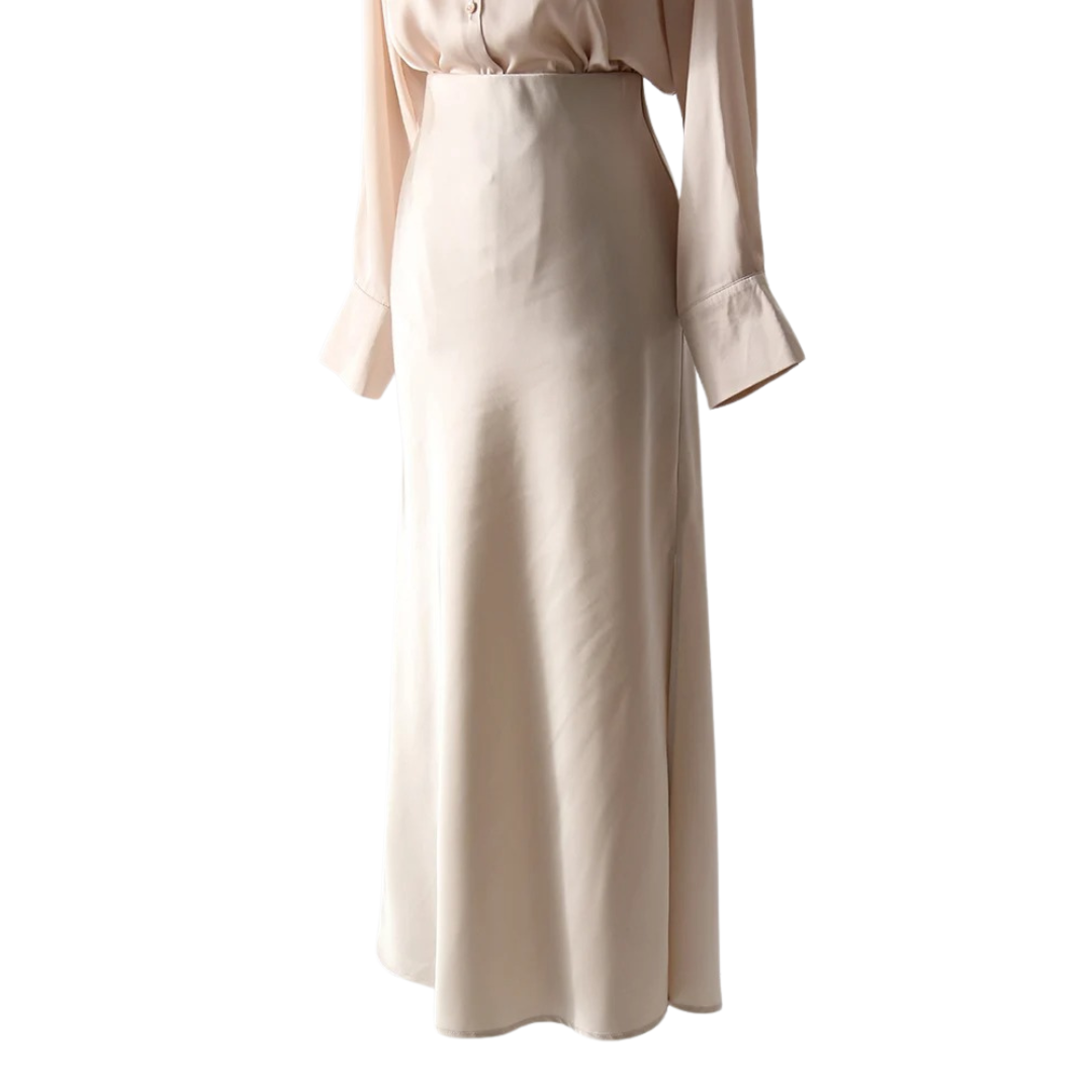 Kvinder split satin nederdel